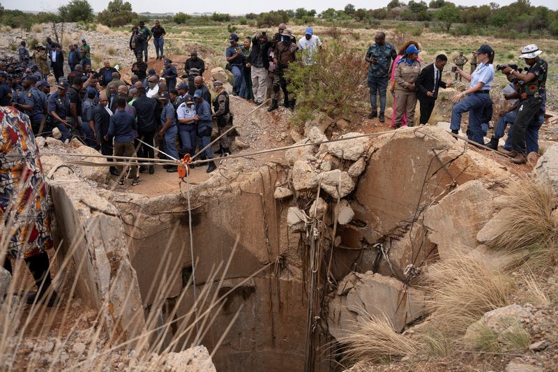 South Africa's Ramaphosa calls for safe recovery of illegal miners stuck underground