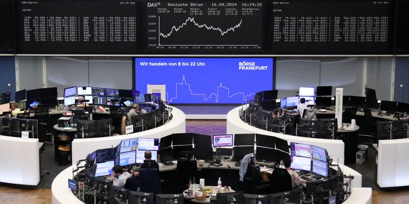 European shares notch broad-based gains; defence stocks lag