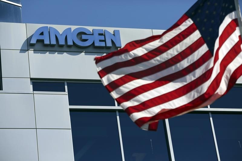 Amgen falls after obesity study results