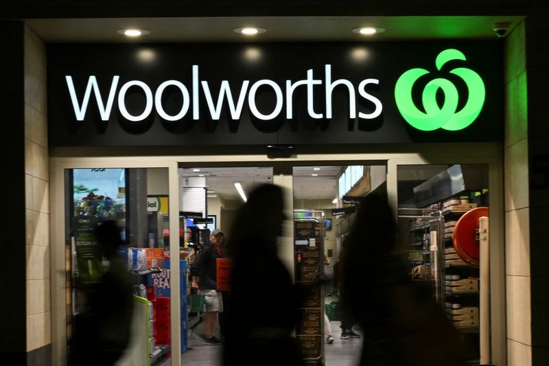 Australian grocer Woolworths' first-quarter sales rise about 5%
