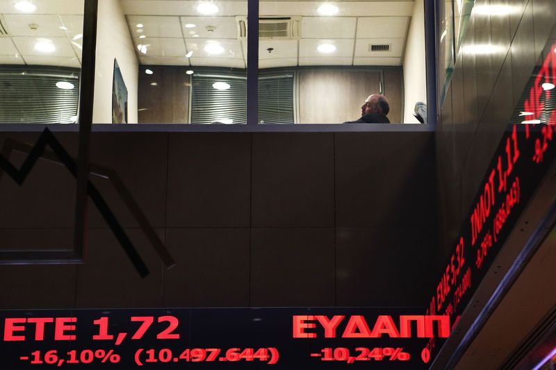 Greece stocks lower at close of trade; Athens General Composite down 0.48%