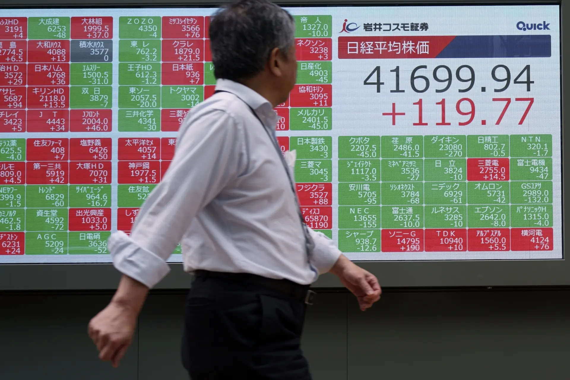 Japan's Nikkei drops from record high on chip selloff, yen intervention nerves