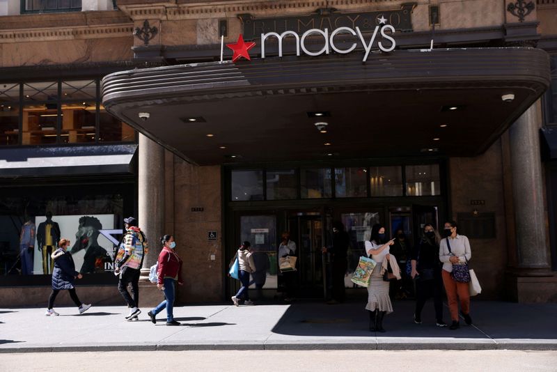Macy's, Krispy Kreme, Dave & Buster's fall premarket;  GameStop rises