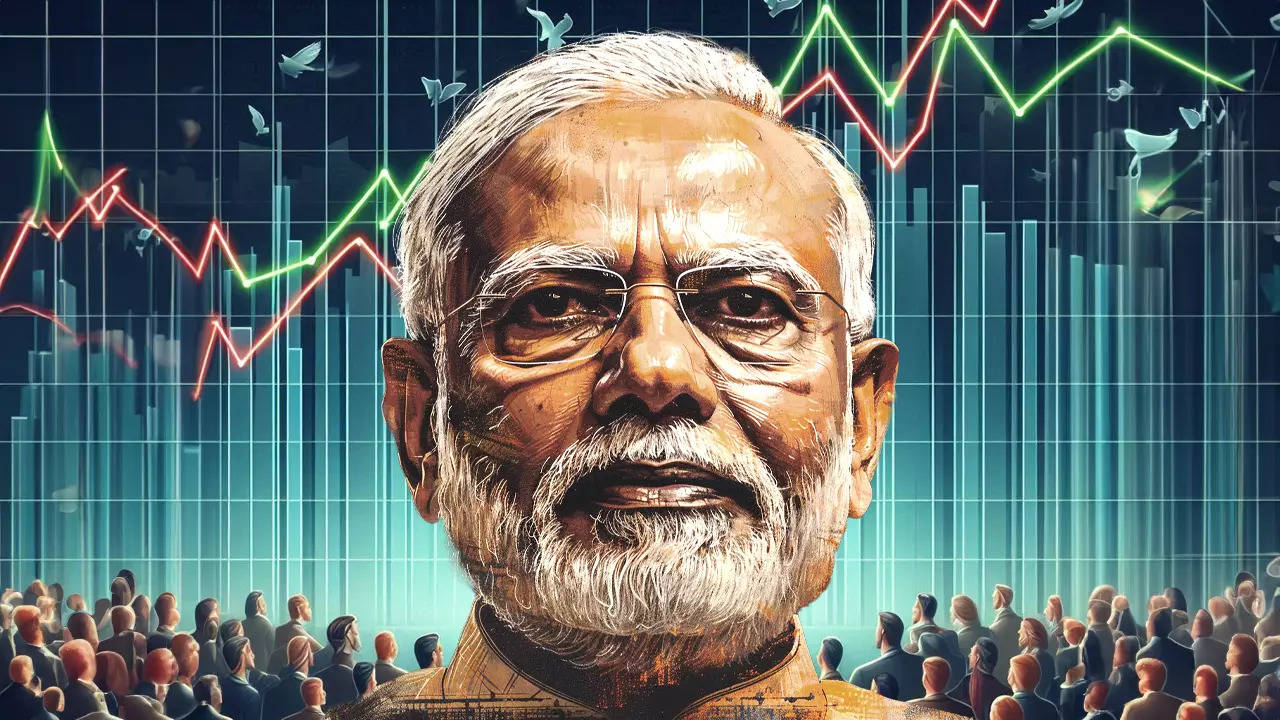 Sensex rises 500 pts, Nifty above 22,700 as Modi magic helps calm D-Street